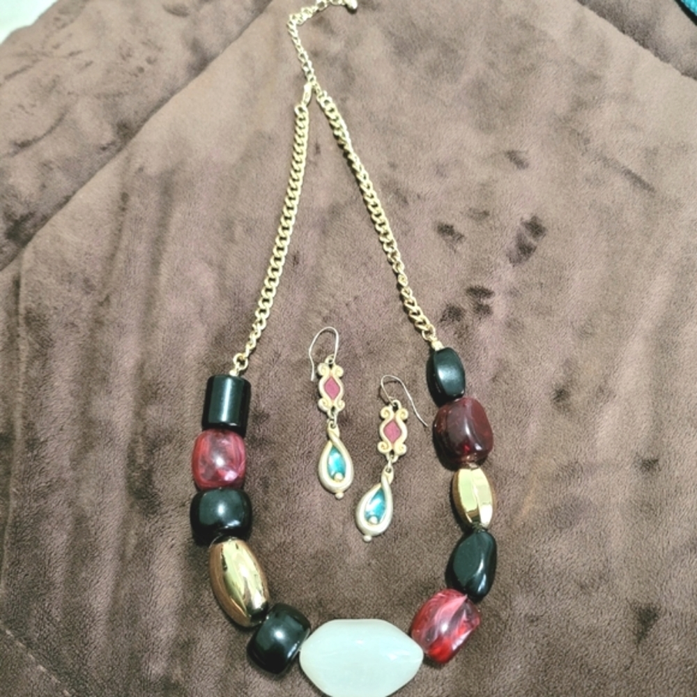 Fashion Necklace and Earrings Duo